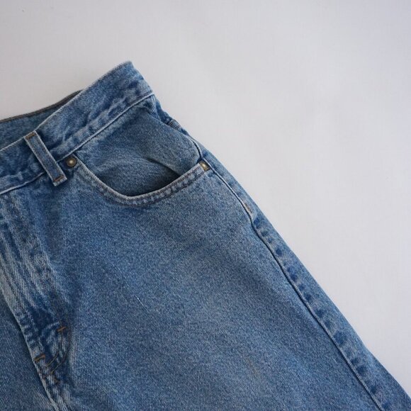 Vintage '90s Tommy Hilfiger Mid Wash Straight Leg Blue Denim Jeans Size 32 - Picture 8 of 16
